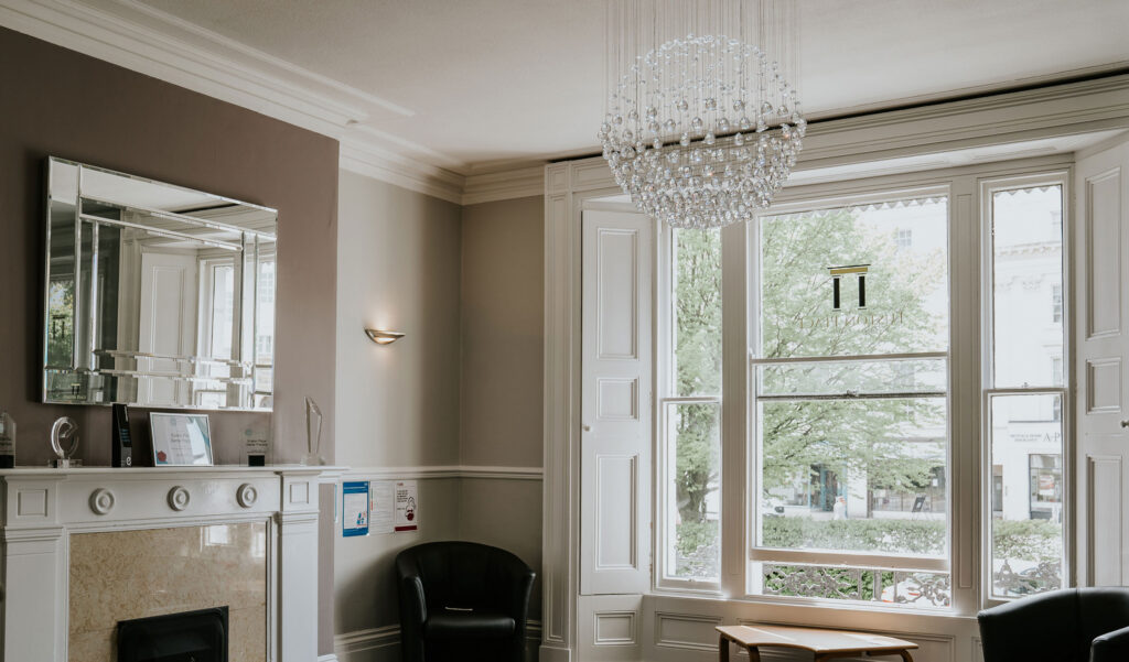smart clean interior of the waiting room