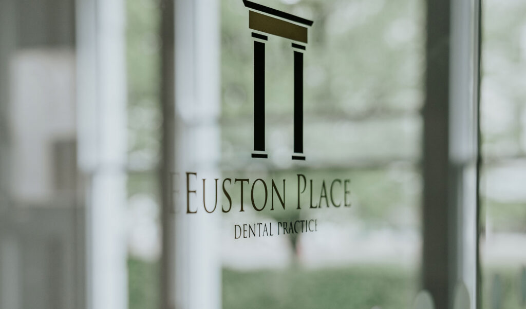 euston place dental practice logo on window