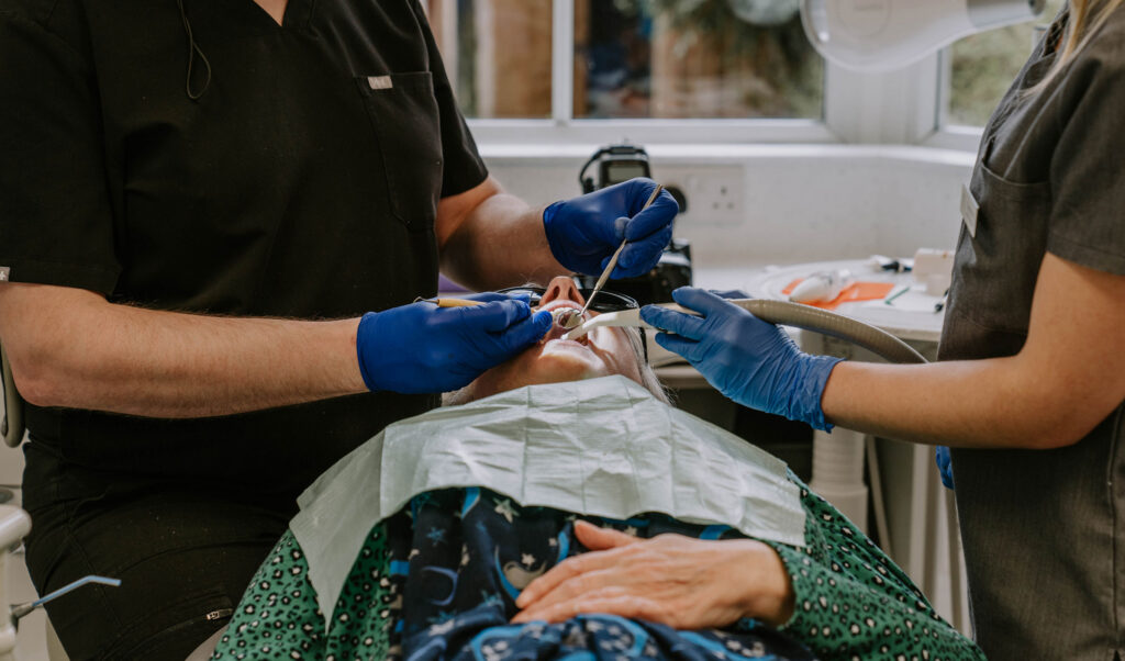 dental surgery in progress